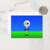 I Liebe Golf Mitteilungskarte (Vorderseite/Rückseite Beispiel)