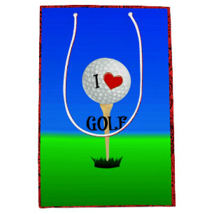 I Liebe Golf Mittlere Geschenktüte