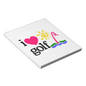 I LIEBE GOlF Notizblock (angewinkelt)
