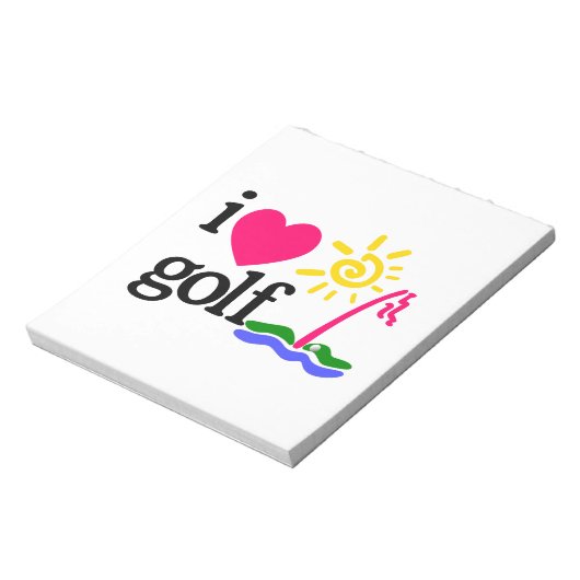 I LIEBE GOlF Notizblock (Rotiert)