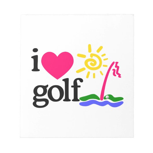 I LIEBE GOlF Notizblock (Vorderseite)