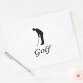 I Liebe Golf Ovaler Aufkleber (Umschlag)