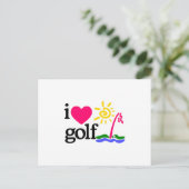 I LIEBE GOlF Postkarte (Stehend Vorderseite)