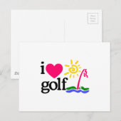 I LIEBE GOlF Postkarte (Vorne/Hinten)