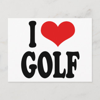 I Liebe Golf Postkarte
