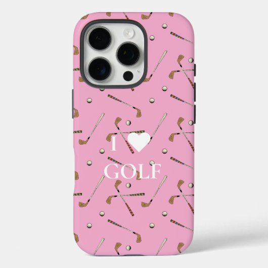 I Liebe Golf Rosa Case-Mate iPhone Hülle (Rückseite)