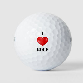 I Liebe Golf Rotes Herz Golfball