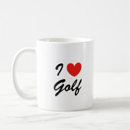I Liebe Golf Sports Typografy Coffee Tasse
