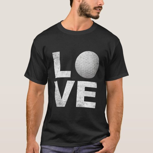 I Liebe Golf und Golf T-Shirt (Vorderseite)