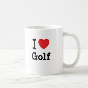 I Liebe Golfherz personalisiert Kaffeetasse