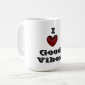 I Liebe Good Vibes Liebe Zitat Tasse (Vorderseite Links)