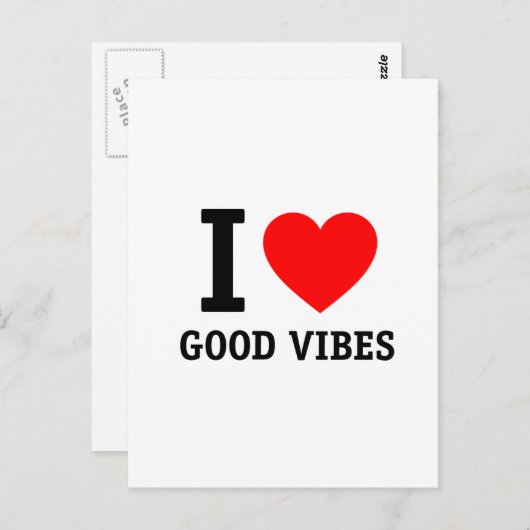 I Liebe Good Vibes Postkarte (Vorne/Hinten)