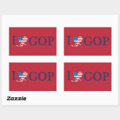 "I Liebe GOP" Rectangle Stickers (Blatt)