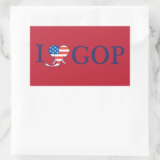 "I Liebe GOP" Rectangle Stickers (Tasche)