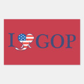 "I Liebe GOP" Rectangle Stickers (Vorderseite)