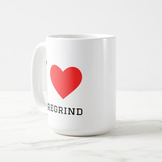 I Liebe Goregrind Kaffeetasse (Vorderseite Links)