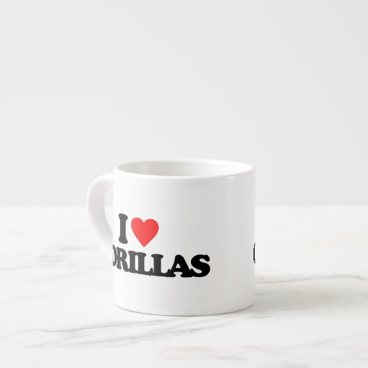 I LIEBE-GORILLAS ESPRESSOTASSE (Vorderseite Links)