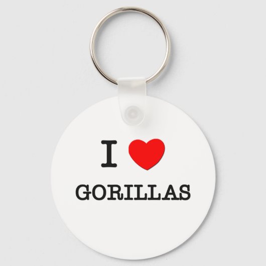 I Liebe GORILLAS Schlüsselanhänger (Vorderseite)