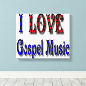 I LIEBE GOSPEL MUSIC LEINWANDDRUCK (Insitu (Holzboden))
