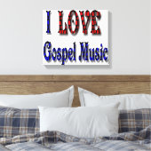 I LIEBE GOSPEL MUSIC LEINWANDDRUCK (Insitu (Schlafzimmer))