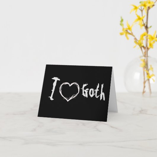 I Liebe Goth Card Karte (Gelbe Blume)