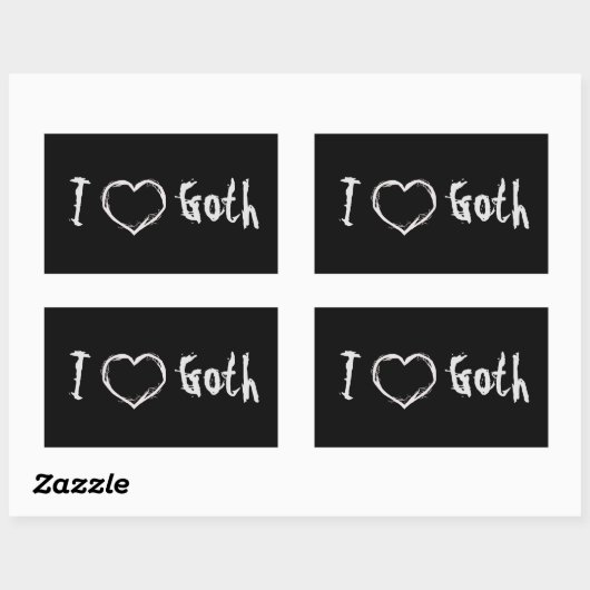 I Liebe Goth Sticker (Blatt)