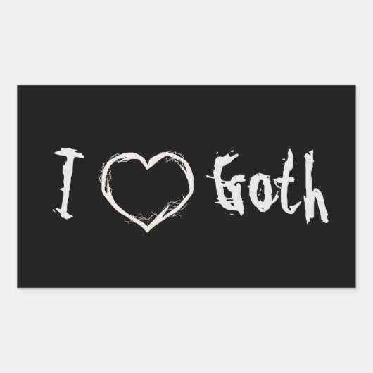 I Liebe Goth Sticker (Vorderseite)