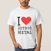I Liebe gotisches Metallquadrat T-Shirt (Vorderseite)