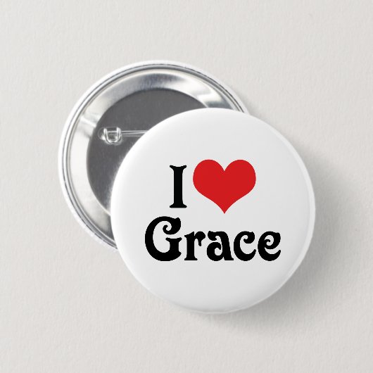 I Liebe Grace Button (Vorne & Hinten)