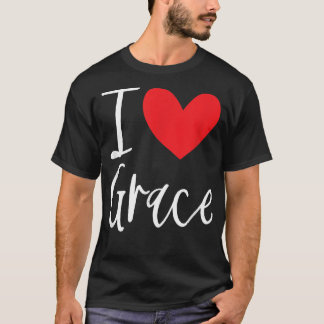 I Liebe Grace Name Personalisiert Girl BESTE FREUN T-Shirt