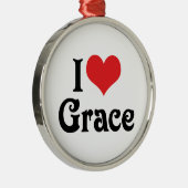 I Liebe Grace Ornament Aus Metall (Rechts)