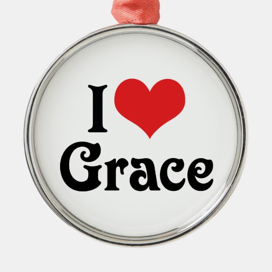 I Liebe Grace Ornament Aus Metall (Vorne)