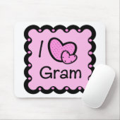 I Liebe-Gramm-niedlicher T - Shirt Mousepad (Mit Mouse)