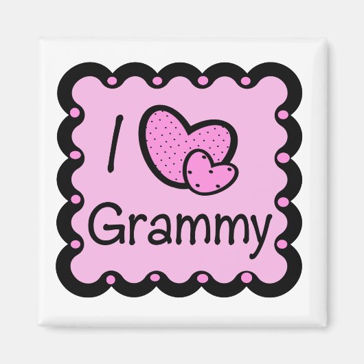 I Liebe Grammy Niedlicher T - Shirt Magnet (Vorne)