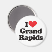 I Liebe Grand Rapids Magnet (Vorderseite/Rückseite)