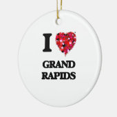 I Liebe Grand Rapids Michigan Keramik Ornament (Links)
