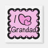 I Liebe Grandad Niedlicher T - Shirt Magnet (Vorne)