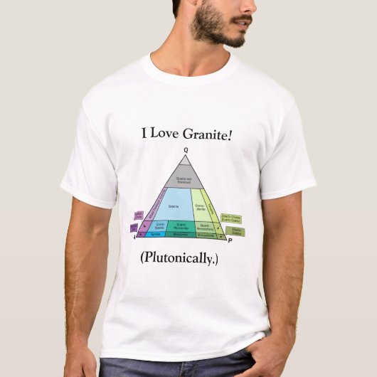 I Liebe Granit.. Plutonisch (leicht) T-Shirt (Vorderseite)