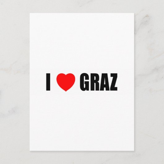 I Liebe Graz Postkarte (Vorderseite)