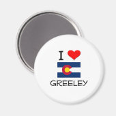 I Liebe GREELEY Colorado Magnet (Vorderseite/Rückseite)