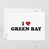 I Liebe Green Bay Wisconsin Postkarte (Vorne/Hinten)