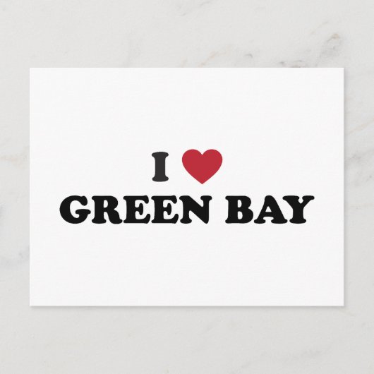 I Liebe Green Bay Wisconsin Postkarte (Vorderseite)