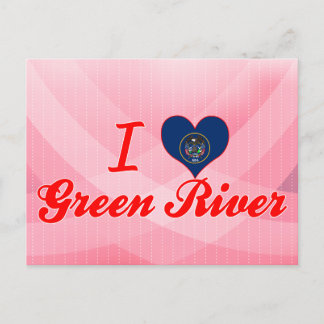 I Liebe Green River, Utah Postkarte