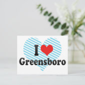 I Liebe Greensboro Postkarte (Stehend Vorderseite)