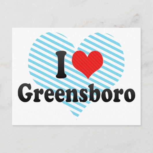I Liebe Greensboro Postkarte (Vorderseite)