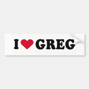 I LIEBE GREG AUTOAUFKLEBER