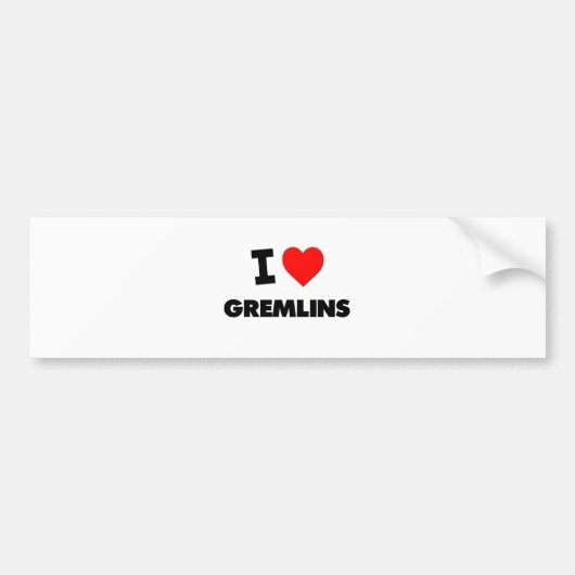 I Liebe Gremlins Autoaufkleber (Vorne)