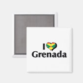 I Liebe Grenada Flag Magnet (Vorderseite/Rückseite)