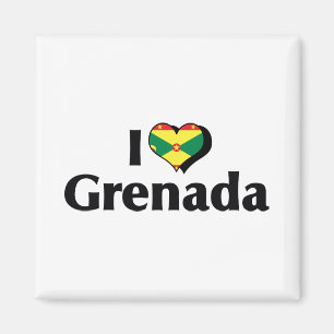 I Liebe Grenada Flag Magnet