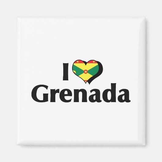 I Liebe Grenada Flag Magnet (Vorne)